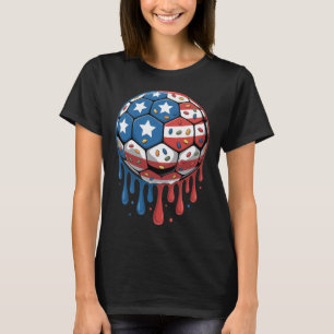 T-shirt Glace Goutte Hommes Femmes Jeu Américain Drapeau U