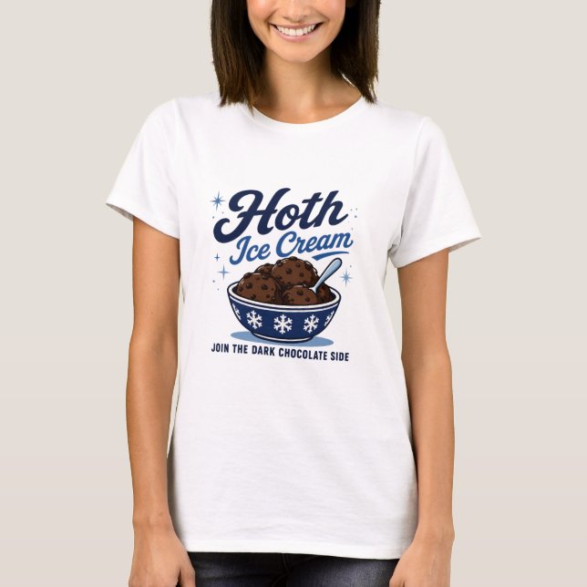 T-shirt Glace Hoth Chocolat Noir Drôle (Devant)