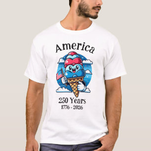 T-shirt Glace Patriotique 250 Ans Adulte