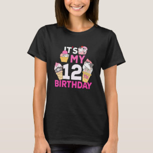 T-shirt Glace pour chat C'est mon 12ème anniversaire Gif 1