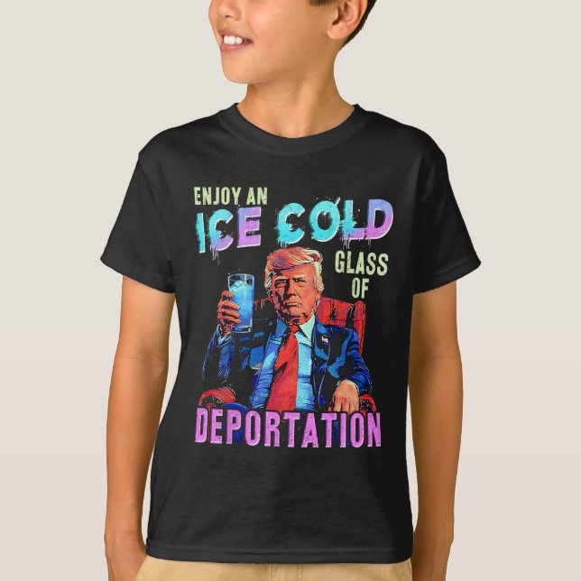 T-shirt Glace Profitez De Glace Froid Gl De Déportation 1 (Devant)