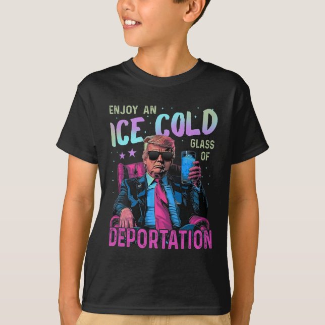 T-shirt Glace Profitez D'Une Glace Froid Gl De Déportation (Devant)