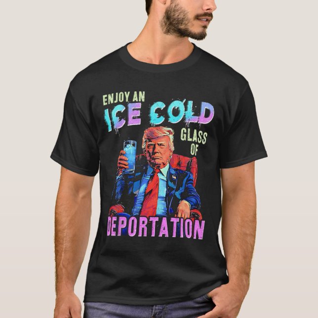 T-shirt Glace Profitez D'Une Glace Froid Gl De Déportation (Devant)