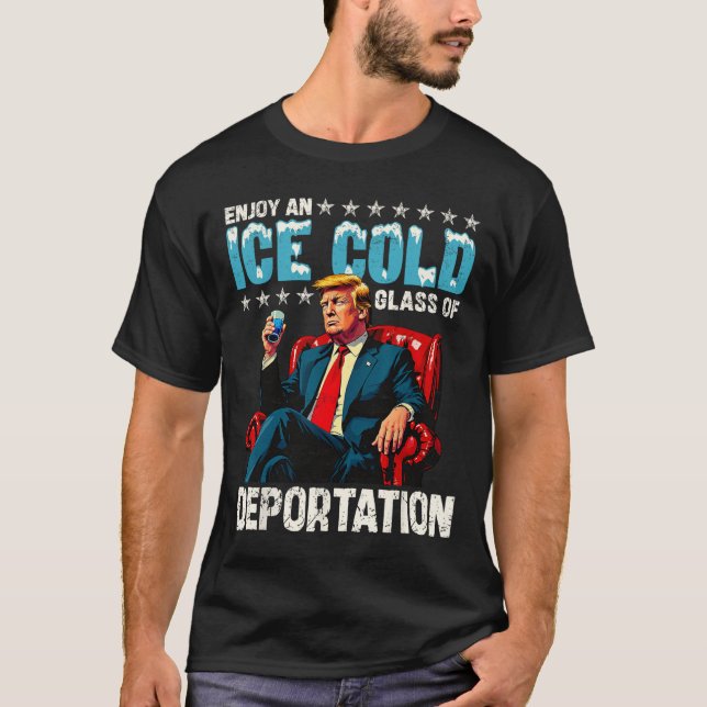 T-shirt Glace Profitez D'Une Glace Froid Gl De Déportation (Devant)