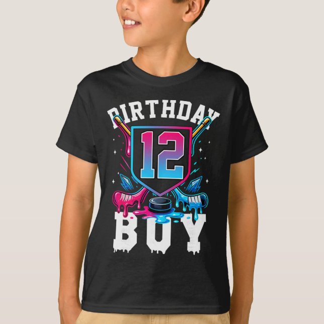 T-shirt Glace qui coule pour garçon de 12 ans pour anniver (Devant)