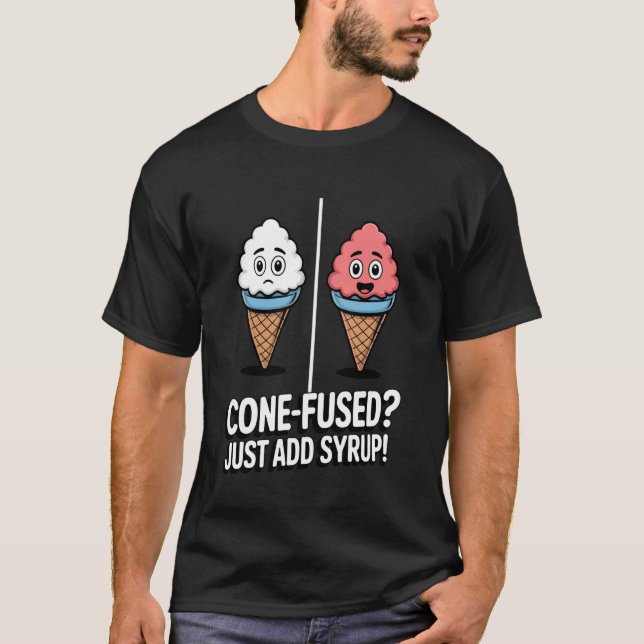 T-shirt Glace Râpée à la Crème de Cône Fusionnée Humour Ar (Devant)