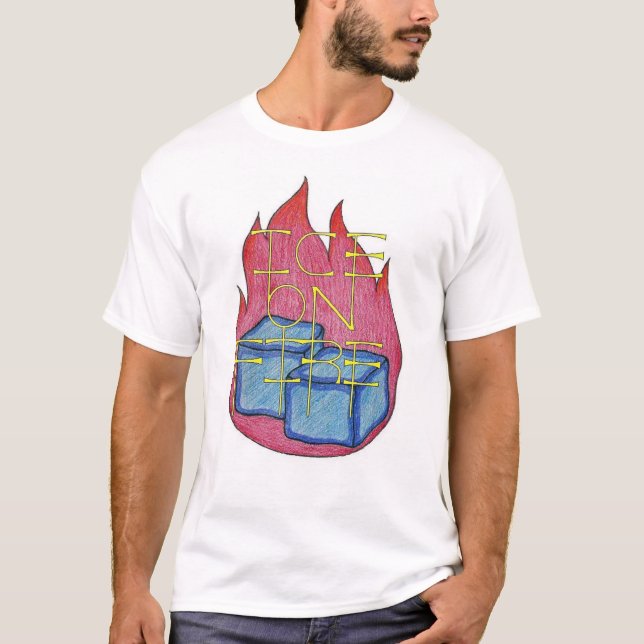 T-shirt Glace sur la chemise du feu (Devant)