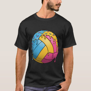 T-shirt Glacée Crème Glace Volleyball Dridge Avec Des Épin