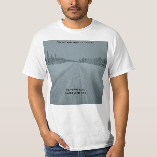 T-shirt glacial de route (Devant)