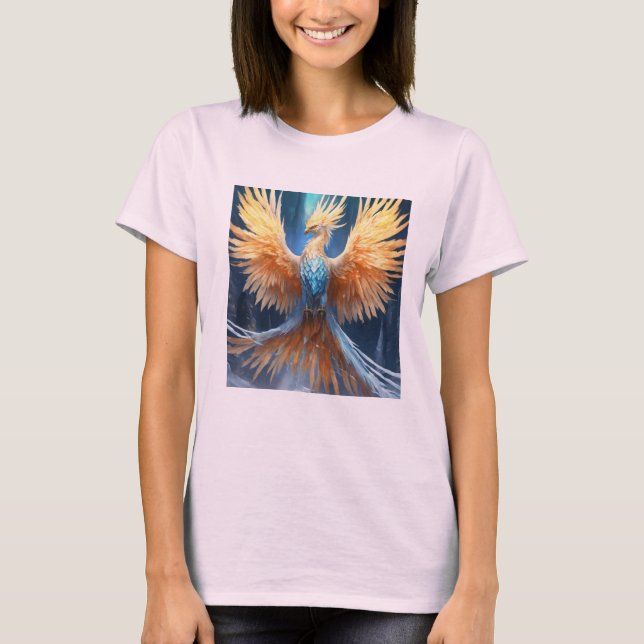T-shirt "Glacial Splendor : Majestic Ice Phoenix" (Devant)
