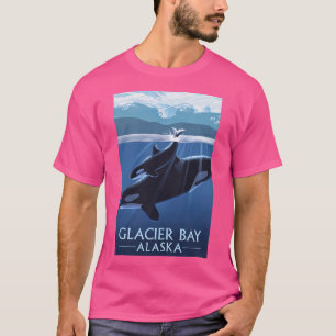 T-shirt Glacier Bay National Park Alaska Orcas Travel Deca