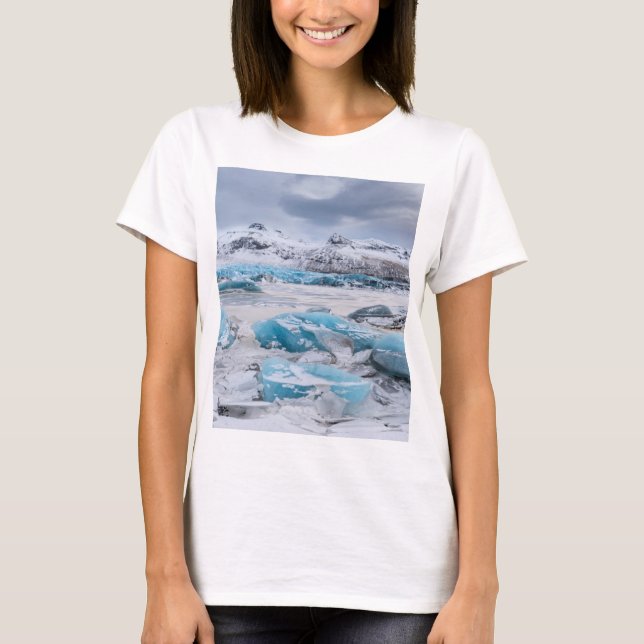 T-shirt Glacier Ice landscape, Iceland (Devant)