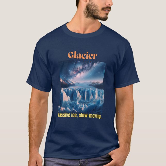 T-shirt Glacier Massive Glace Marine Bleu Tee (Devant)