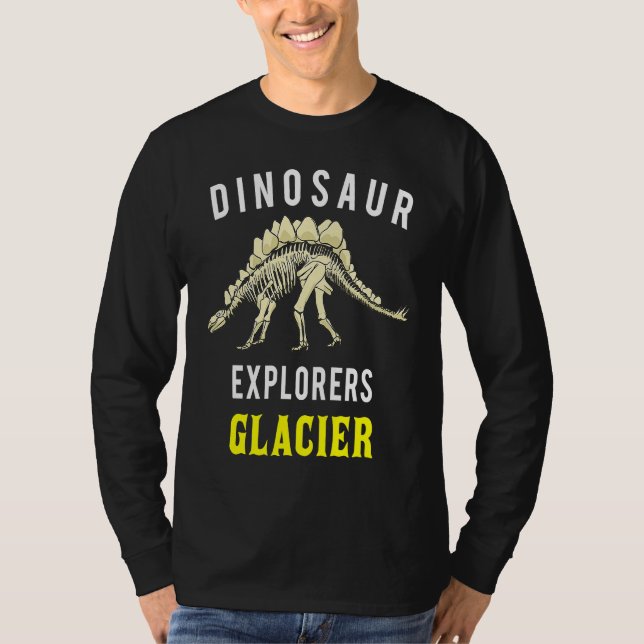 T-shirt Glacier National Park Stegosaurus Dinosaur Explore (Devant)