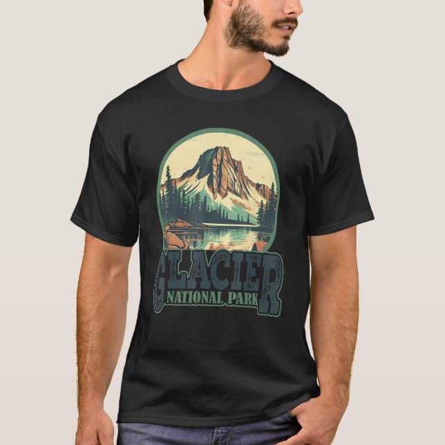 T-shirt Glacier Park Montana Exploring US Outdoor National (Devant)