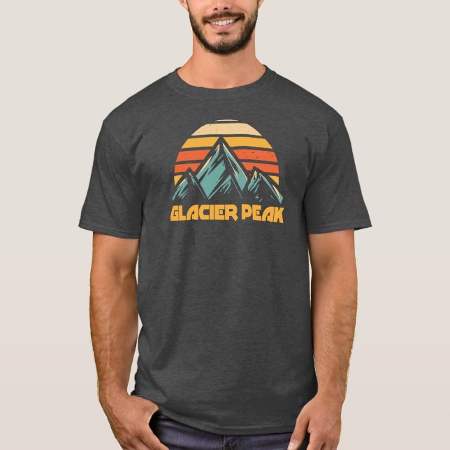 T-shirt Glacier Peak Rétro Turquoise (Devant)