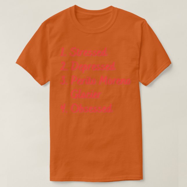 T-shirt Glacier Perito Moreno stressé (Design devant)
