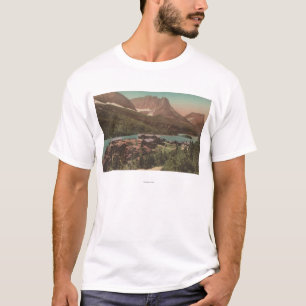 T-shirt Glacier, TA - vue des chalets et St Marys de lac