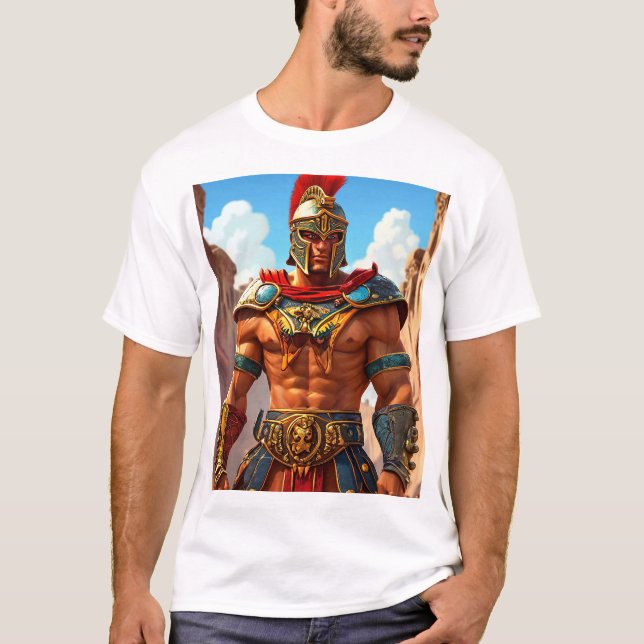 T-shirt Gladiateur de dessin animé (Devant)