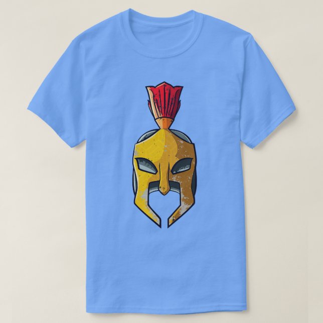 T-shirt Gladiateur de guerrier grec casque spartiate (Design devant)