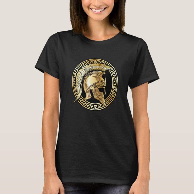 T-shirt Gladiateur doré casque spartiate Sparta Gym Wor (Devant)