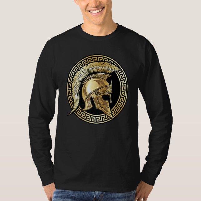 T-shirt Gladiateur doré casque spartiate Sparta Gym Wor (Devant)
