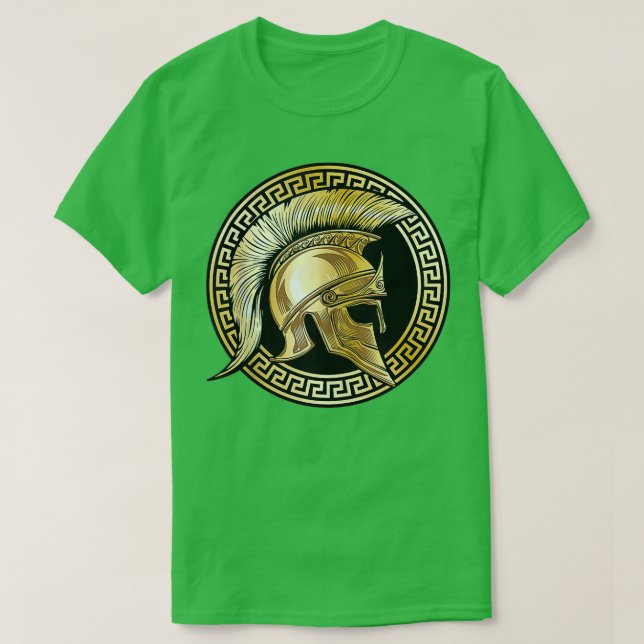 T-shirt Gladiateur doré casque spartiate Sparta Gym Wor (Design devant)