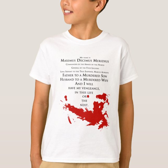 T-shirt Gladiateur Mon nom est Maximus Decimus Meridius63 (Devant)