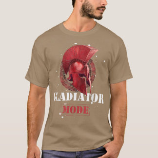 T-shirt Gladiator Mode Casque Spartan Red Workout Motivat