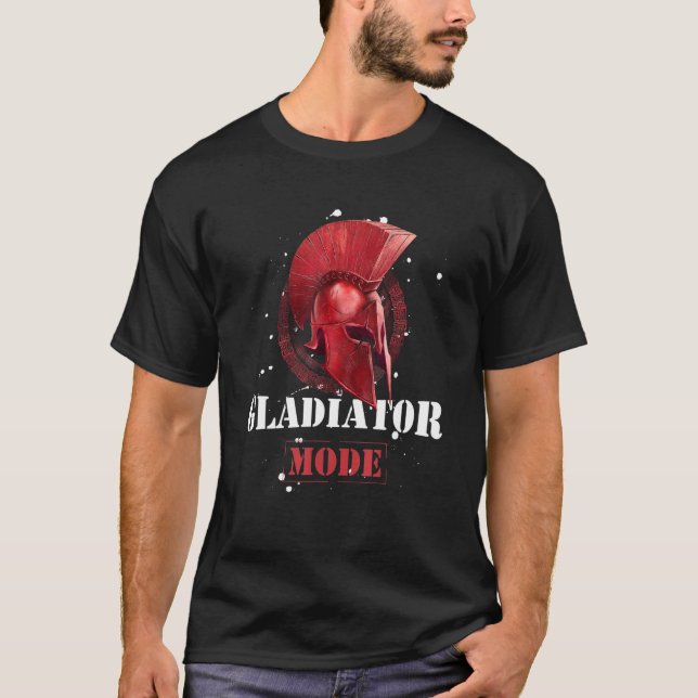T-shirt Gladiator Mode Casque Spartan Red Workout Motivati (Devant)
