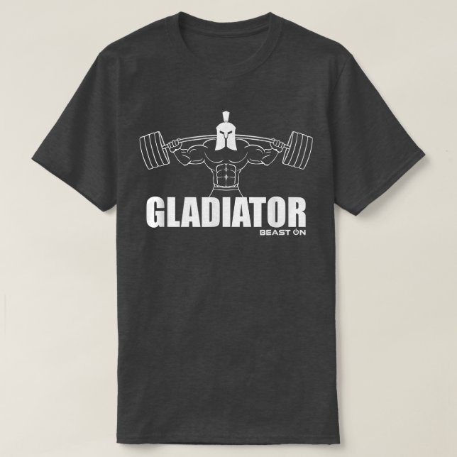 T-shirt GLADIATOR ON Gym Motivation Sayings  (Design devant)