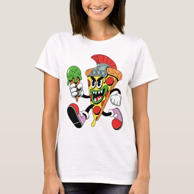 T-shirt Gladiator Pizza Slice Italien Brainrot femmes (Devant)