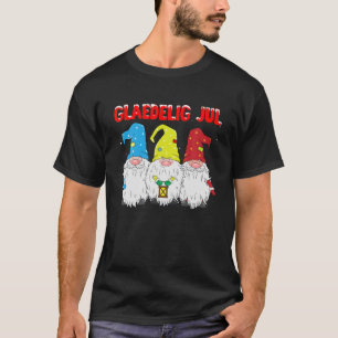 T-shirt Glaedelig juil Noël Gnomes Santa Hat Danois Wi