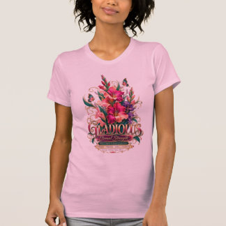 T-shirt Glaïeul Force Éternelle Fleur de Naissance Août