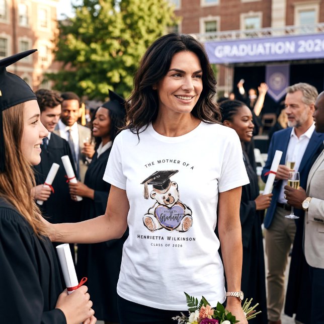 T-shirt Glam Graduation Mom Bear Tee (Créateur téléchargé)