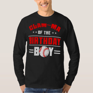 T-shirt Glam Ma De L'Anniversaire Boy Baseball Thème Famil
