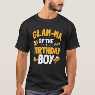 T-shirt Glam Ma de l'Anniversaire Boy Construction Worker 