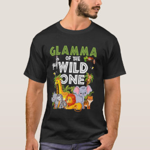 T-shirt Glamma de la Jungle Safari d'anniversaire du Zoo W