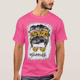 T-shirt Glamma Life Bleached Glamma Life Sunflower Message
