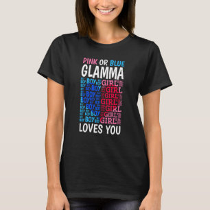 T-shirt Glamma Rose Ou Bleu Vous Aime Genre Révéler Bébé S