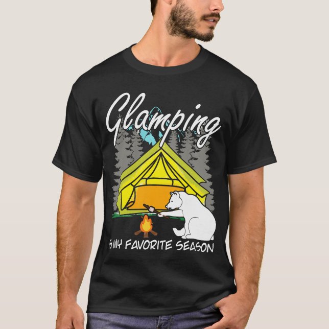 T-shirt Glamping Camping Camper Hikingent family (Devant)
