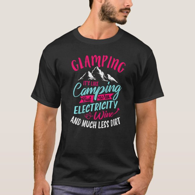 T-shirt Glamping C'est comme Camping Glamping (Devant)