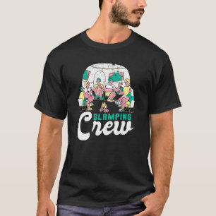 T-shirt Glamping Crew Camper Vin Camping Vintage Extérieur