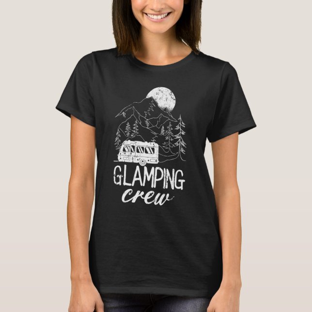 T-shirt Glamping Crew Luxury Camping Trip Matching Family  (Devant)