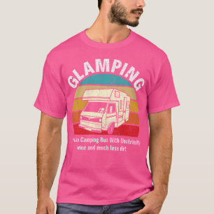 T-shirt Glamping Funny Définition Camping Glamper