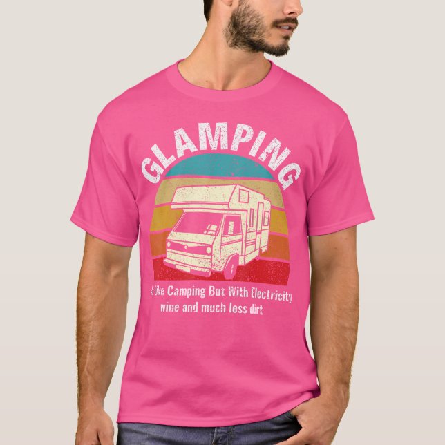 T-shirt Glamping Funny Définition Camping Glamper (Devant)