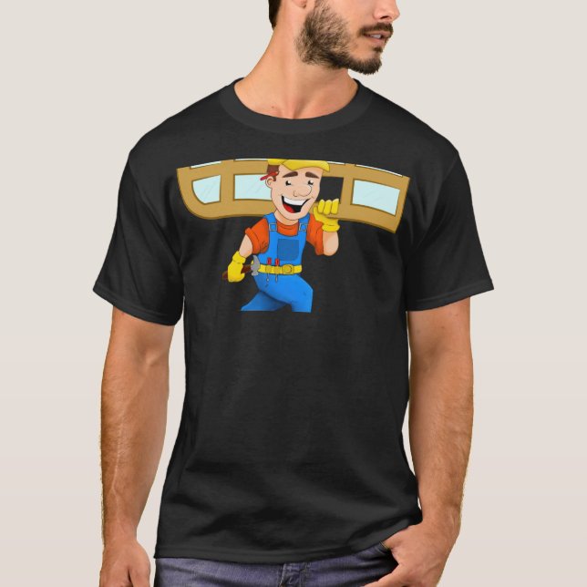 T-shirt glaser fensterbauer glazier handwerker donut  anim (Devant)