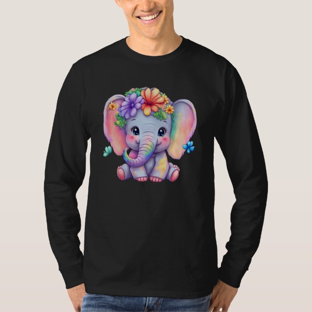 T-shirt Glass Elephant Ladie Save Elephant Kindness Women (Devant)