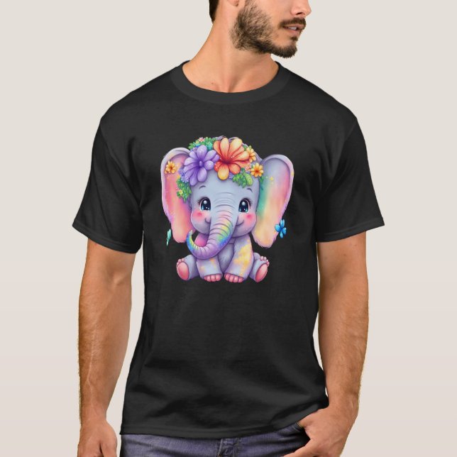 T-shirt Glass Elephant Ladie Save Elephant Kindness Women (Devant)