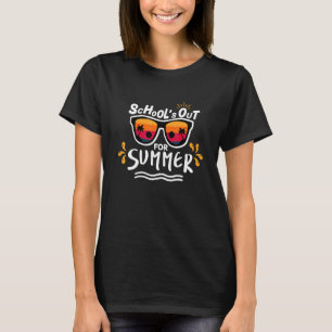 T-shirt Glasses Beach School's Out for Summer Bonjour été
